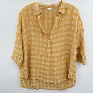 Poetry Mustard Checkered Blouse